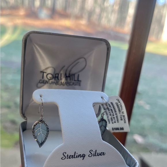 Tori Hill Sterling Silver Marcasite Earrings - Picture 16 of 17